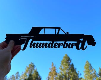 1964–1966 Ford Thunderbird Metal Wall Art – 4th Gen Classic Car Silhouette | Vintage Garage Decor for Ford Enthusiasts