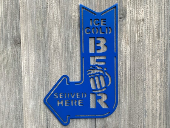 Cold Bucket Sign Cold Beer Sign