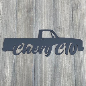 Chevrolet Squarebody C10 Metal Sign cutout