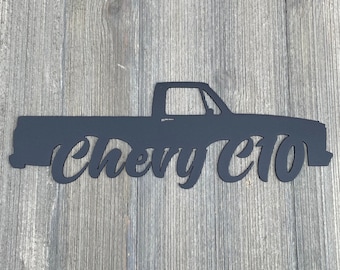 Chevrolet Squarebody C10 Metal Sign cutout
