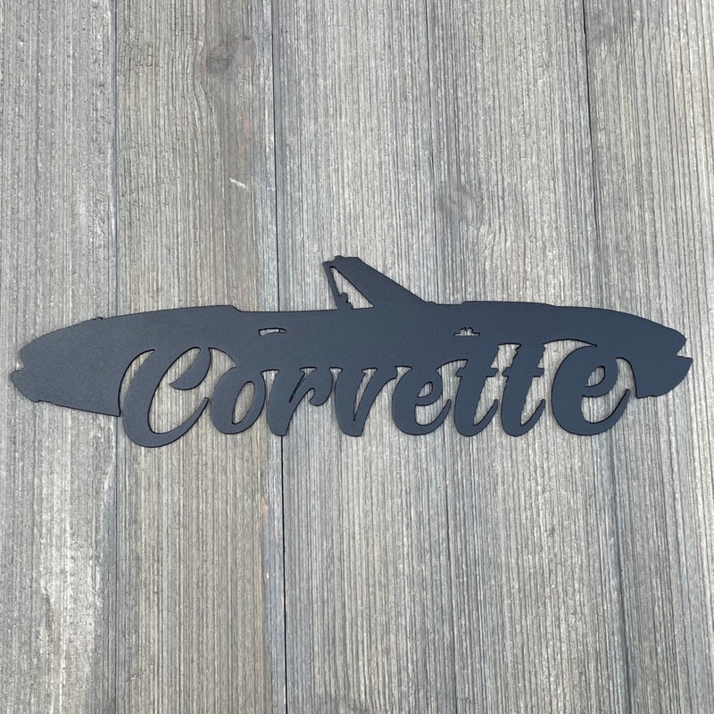 1963 C2 Corvette Artwork Steel Sign