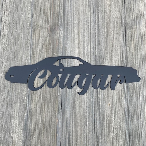 2nd Generation Cougar Classic: Metal Sign Cutout (1967-1973)