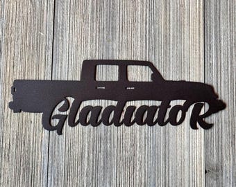 Jeep Gladiator Metal Wall Art Sign – Fits 2020–Present JT Generation | Off-Road Garage Décor, Overland Gift, Powder-Coated Steel Truck