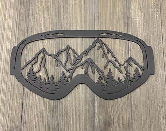 Mountain Vision: Ski/Snowboard Goggles Metal Sign