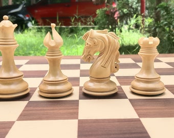 Hand made Ben-Hur Luxury Chess Pieces in Ebony and Boxwood - 4.5