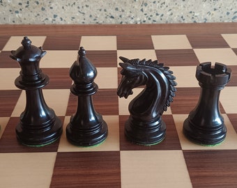 Sicilian Dragon Luxury Chess Set in Ebony Wood