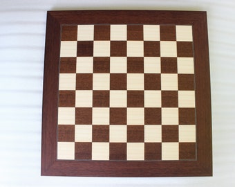 Brown Ash Burl Wooden Chess Board - 60cm