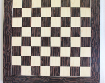 Tiger Ebony  Chess Board - 60cm