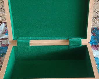 Wooden Chess Box made of BOXWOOD 9" x 6" x 3"