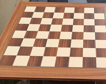 Mahogany Diagonal Chess Board - 45 cm
