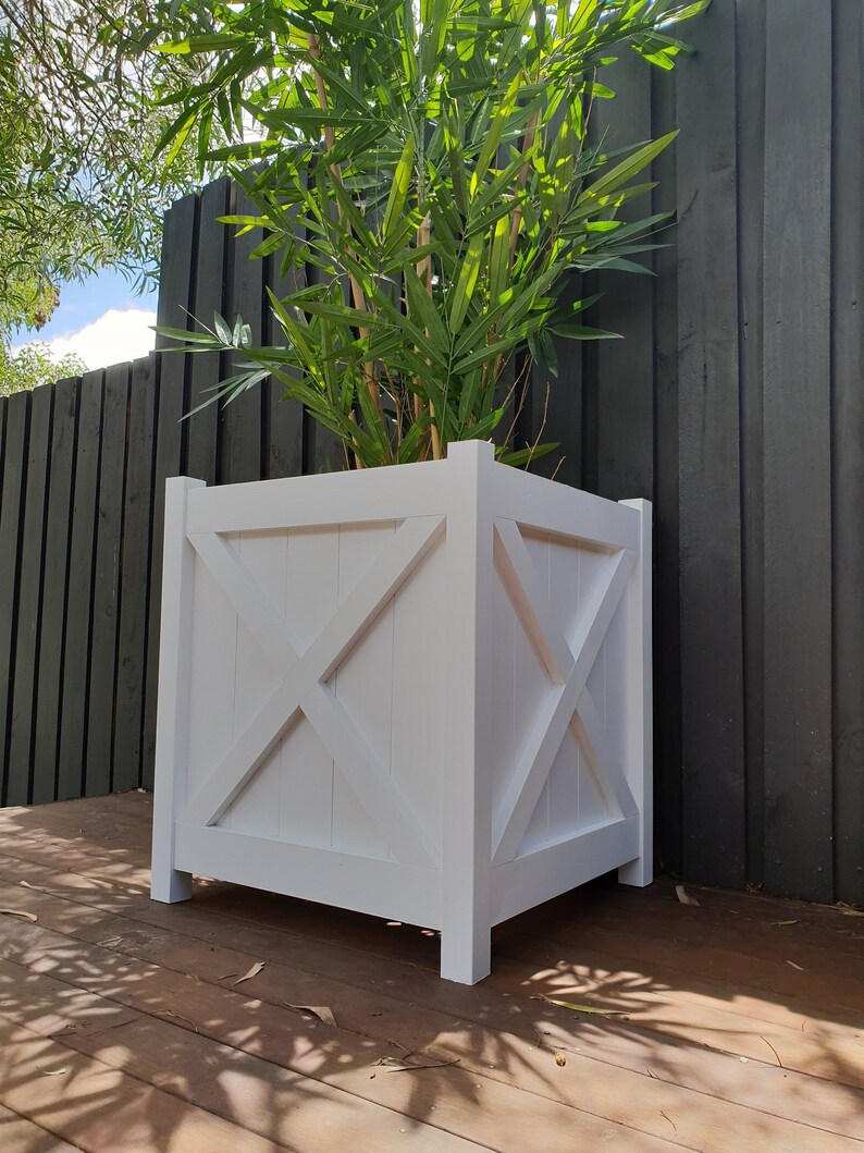 Hamptons Planter Box Traditional Timber Made In Brisbane