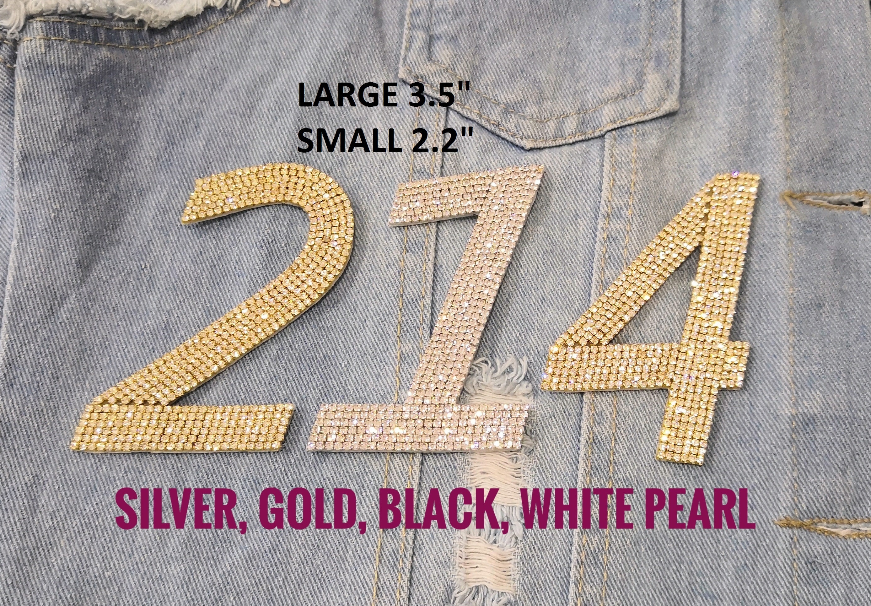 Large Number patch Digit & 09/Rhinestone patch/ Numbers Etsy