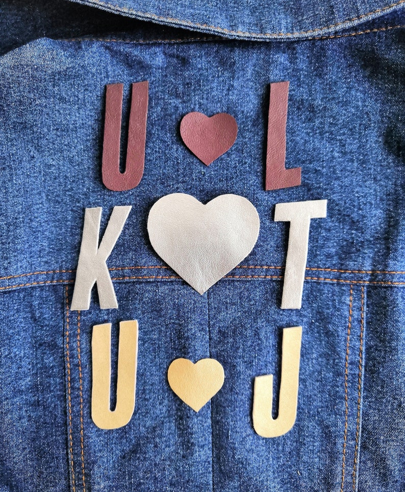 Leather Letter patch/ 29 Large Letter patch/ Etsy