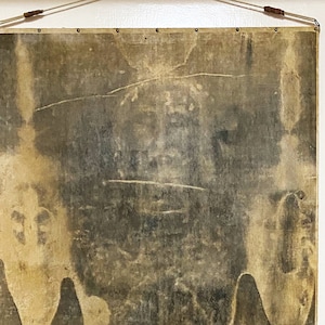 Life Size Shroud of Turin Waxed Canvas Wall Hanging