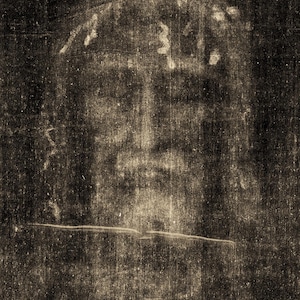 Life Size Shroud of Turin Waxed Canvas Wall Hanging Stunning Detail