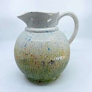 Handmade hand painted Jug Pitcher, One off Collectable Ceramic Pottery. Unique Gift