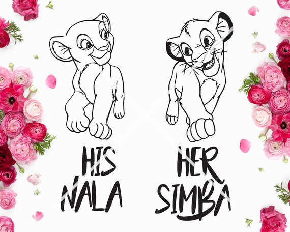 Download Disney Lion King Svg His Nala Her Simba Shirt Decal Transfer Etsy