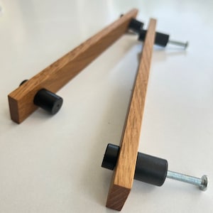 Oak Wood Cabinet Handle , Wood Kitchen Cabinet Handle , Drawer Knob , Cabinet Pulls , Drawer Pulls for Cabinet Doors, Dresser Drawer