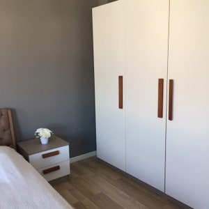 Wooden Wardrobe Handle, Modern Cabinet Handle, 60-80-100cm Handle, decorative, minimalist, handmade solid oak wood handles, wardrobe handles