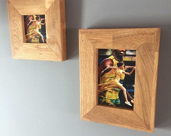 2 Rustic Picture Frame - Solid Oak Picture Frame - Modern Simple Frame, Solid Wood Frames, Gallery Wall Frames, Frame for Photo