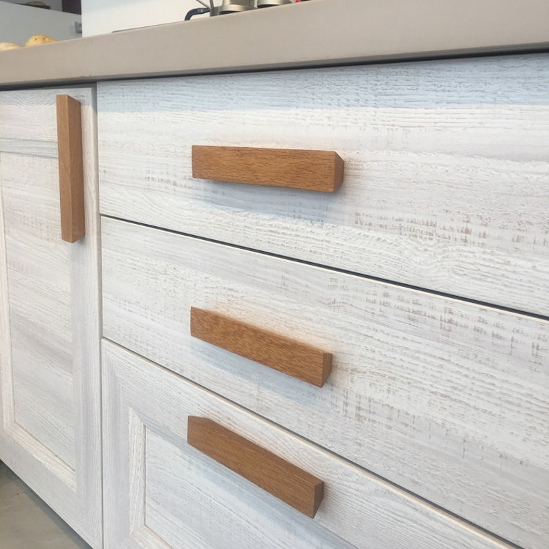 Wooden Drawer Pulls Rustic Handle Oak Handle Etsy