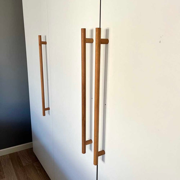 Long Wardrobe Handle, Line Wooden Handles, Long Wood Handles, Wardrobe Handle, Long Minimalist Cabinet Pulls, Modern Wood Handles