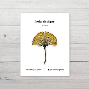 Ginkgo Leaf Magnet | Magnet for Refrigerator or Car