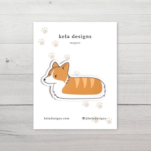 Loaf Corgi Magnet | For Dog Lovers | Refrigerator or Car Magnet