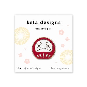 Daruma Enamel Pin | Japanese Themed Accessory | Hard Enamel Pin | Lapel Pin