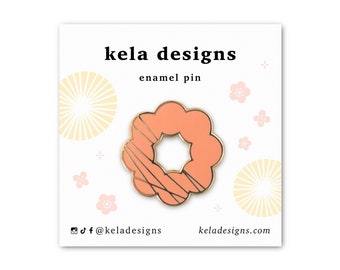 Mochi Donut Enamel Pin | Snack Food Themed Accessory | Hard Enamel Pin | Lapel Pin