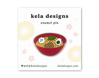 Ramen Bowl Enamel Pin | Japanese Themed Street Food | Hard Enamel Pin | Accessory For Food Lovers | Lapel Pin