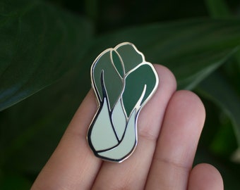 Bok Choy Enamel Pin | Asian Vegetables | Hard Enamel Pin | Accessory For Food Lovers | Lapel Pin