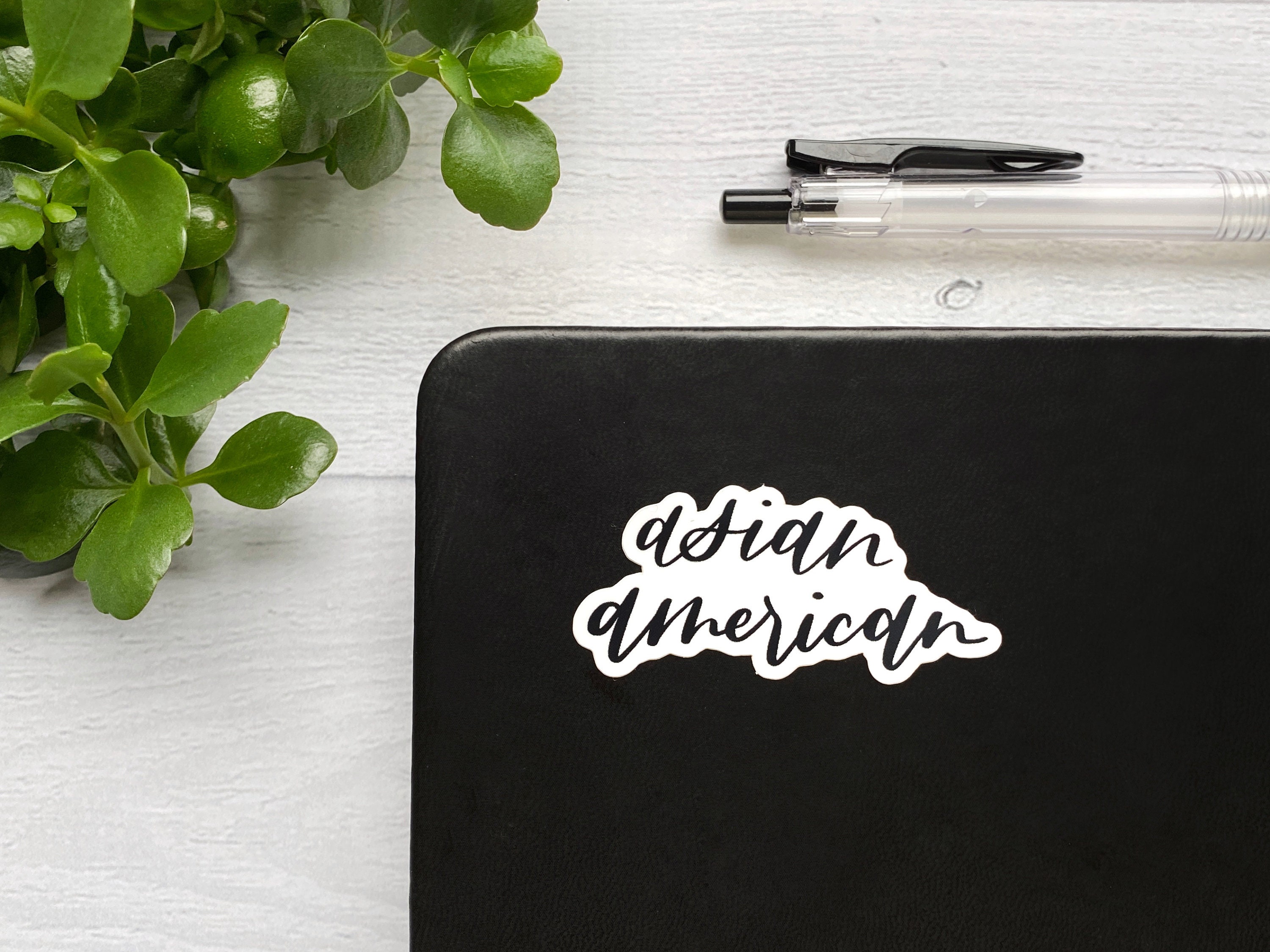 Asian American Vinyl Sticker | Hand Lettered Calligraphy | Sticker for ...