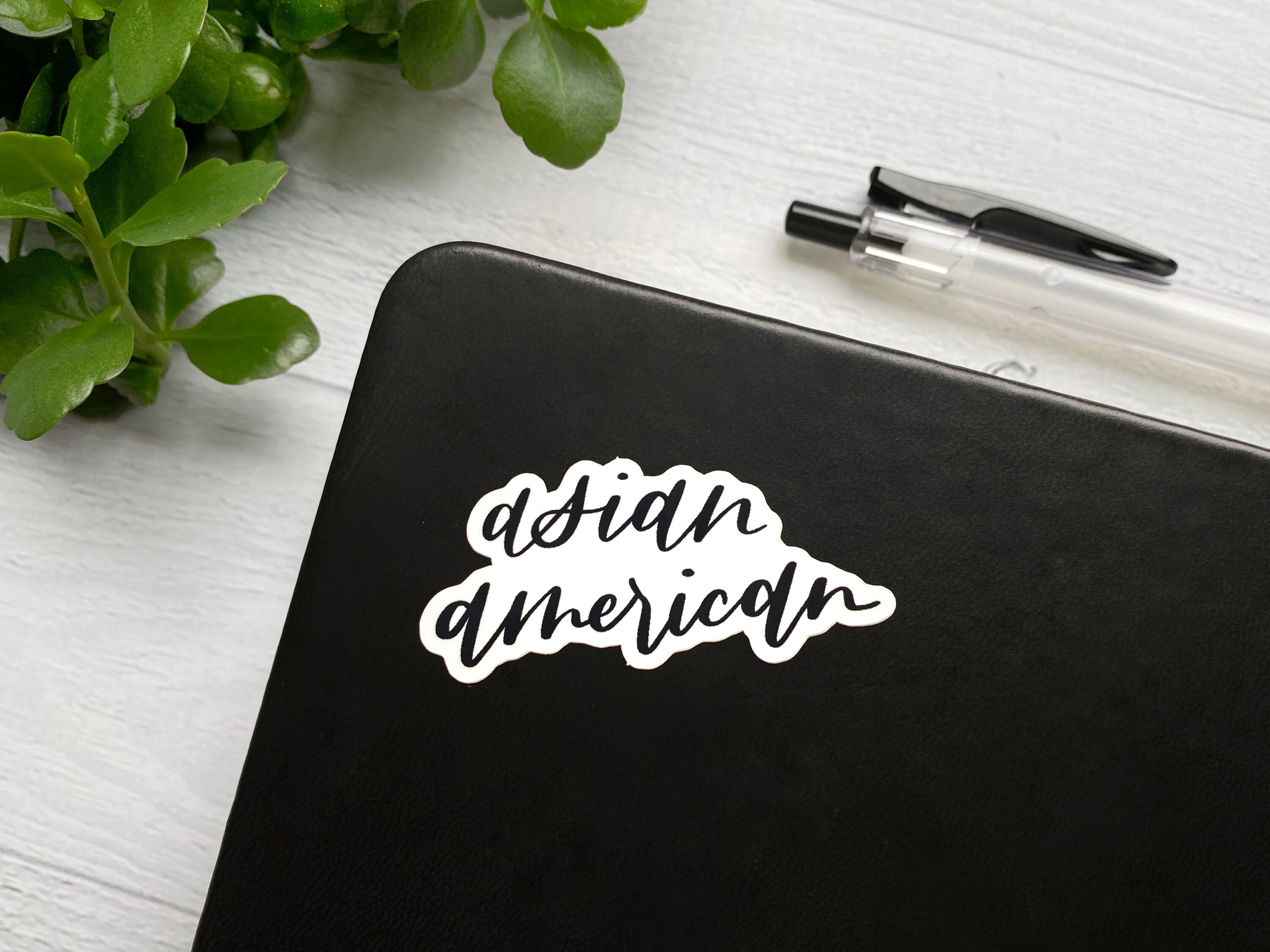 Asian American Vinyl Sticker | Hand Lettered Calligraphy | Sticker for ...