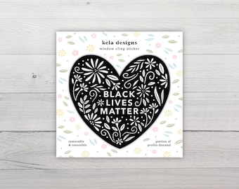 Black Lives Matter verwijderbare raamstickers | Raamsticker sticker | Gedeelte van de winst gedoneerd aan BLM-organisaties