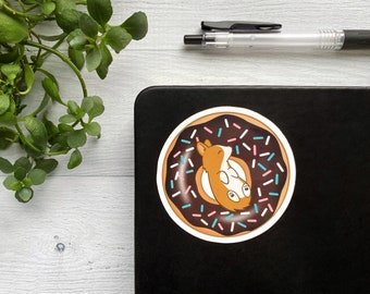 Choco Donut Corgi Vinyl Sticker