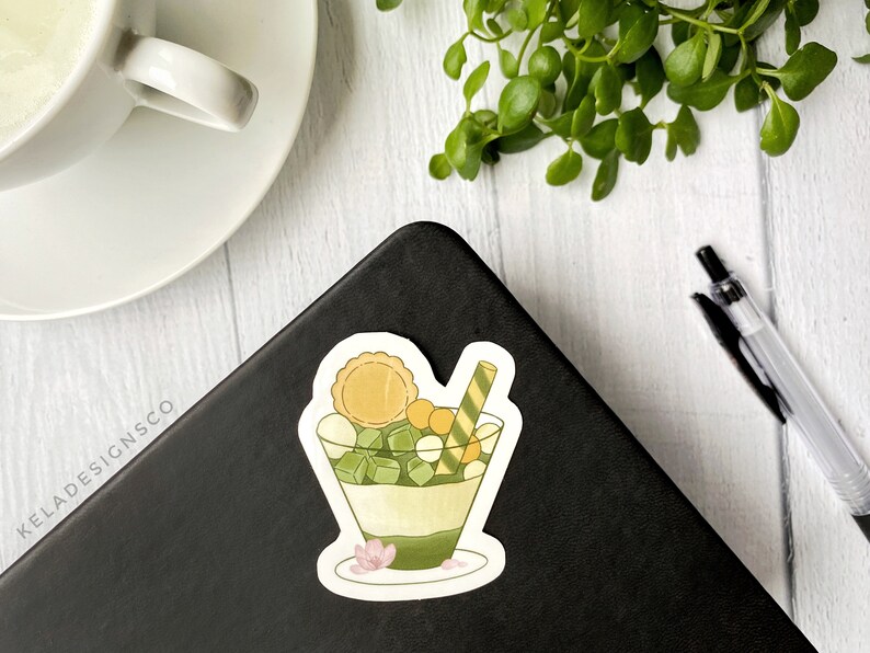 Matcha Treats Vinyl Sticker Set Stickers for Laptop, Water Bottle, Phone Case Die-Cut Decal Includes 3 Stickers image 4