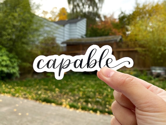 Capable Vinyl Sticker Die Cut Sticker Decal for Laptop, Water