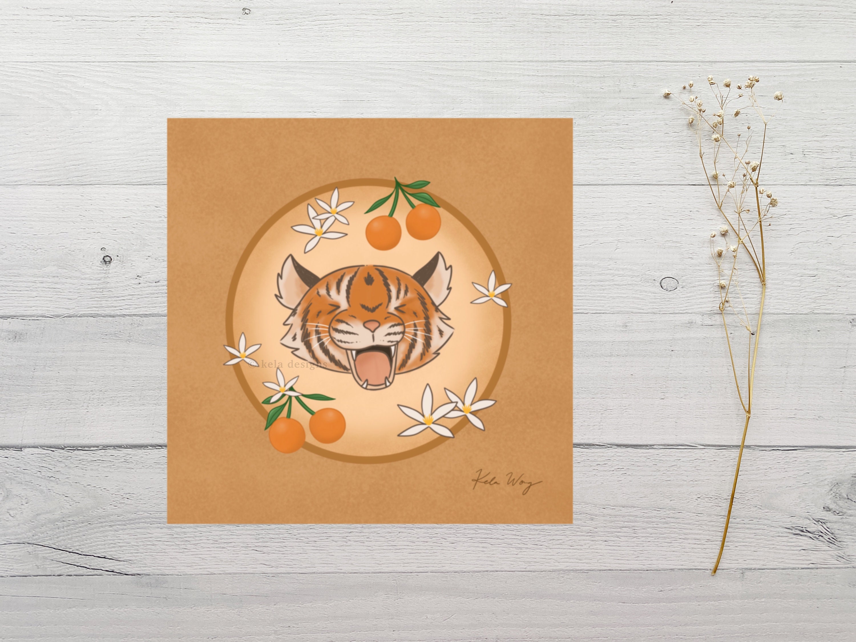 Year of the Tiger Art Print | Printed on High Quality Smooth