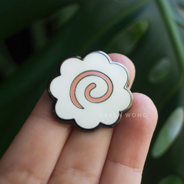 Fishcake Narutomaki Enamel Pin | Japanese Kamaboto Snack | Hard Enamel Pin | Accessory For Food Lovers | Lapel Pin