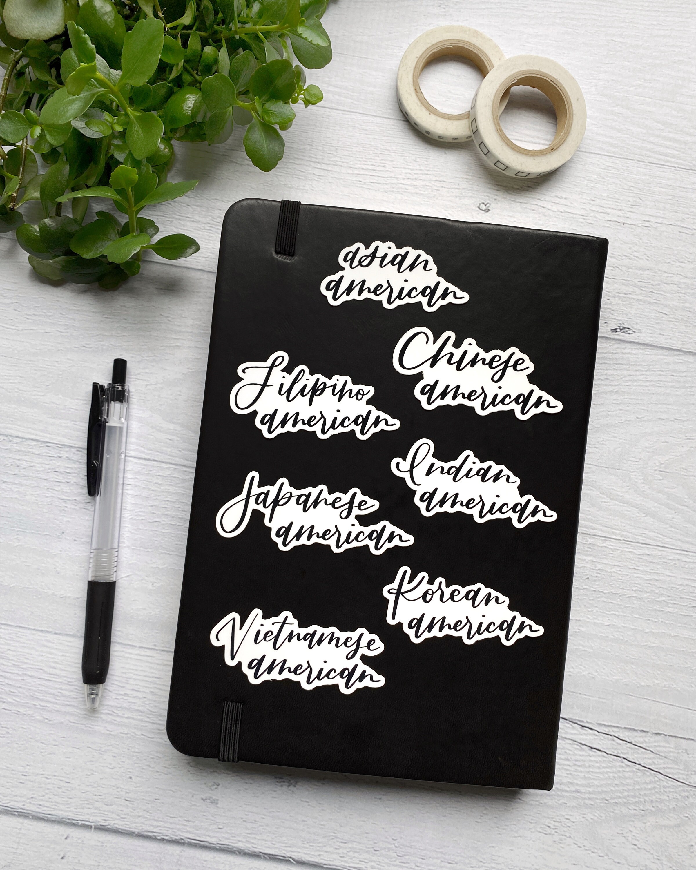 Asian American Vinyl Sticker | Hand Lettered Calligraphy | Sticker for ...