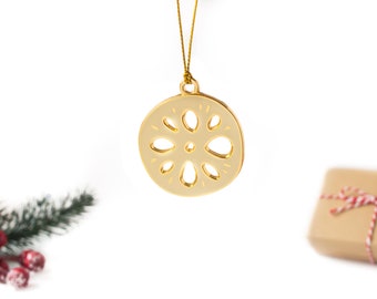 Lotus Root Ornament | Metal Hard Enamel Hanging Ornament