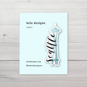 Seattle Space Needle Magnet | Refrigerator or Car Magnet | Pacific Northwest Love | PNW Theme