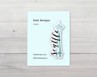 Seattle Space Needle Magnet | Refrigerator or Car Magnet | Pacific Northwest Love | PNW Theme
