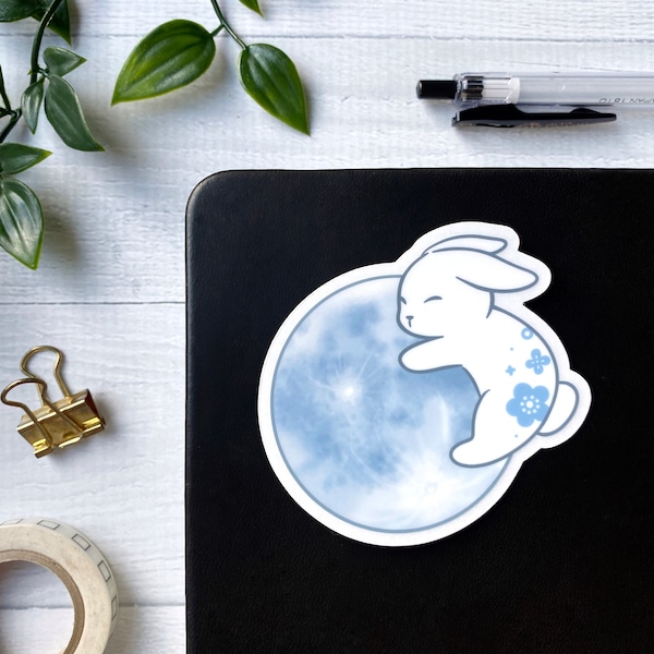 Limited Edition Year of the Rabbit Vinyl Sticker | Lunar New Year 2023 | Decal for Laptop, Phone Case, Journal, Hydroflask