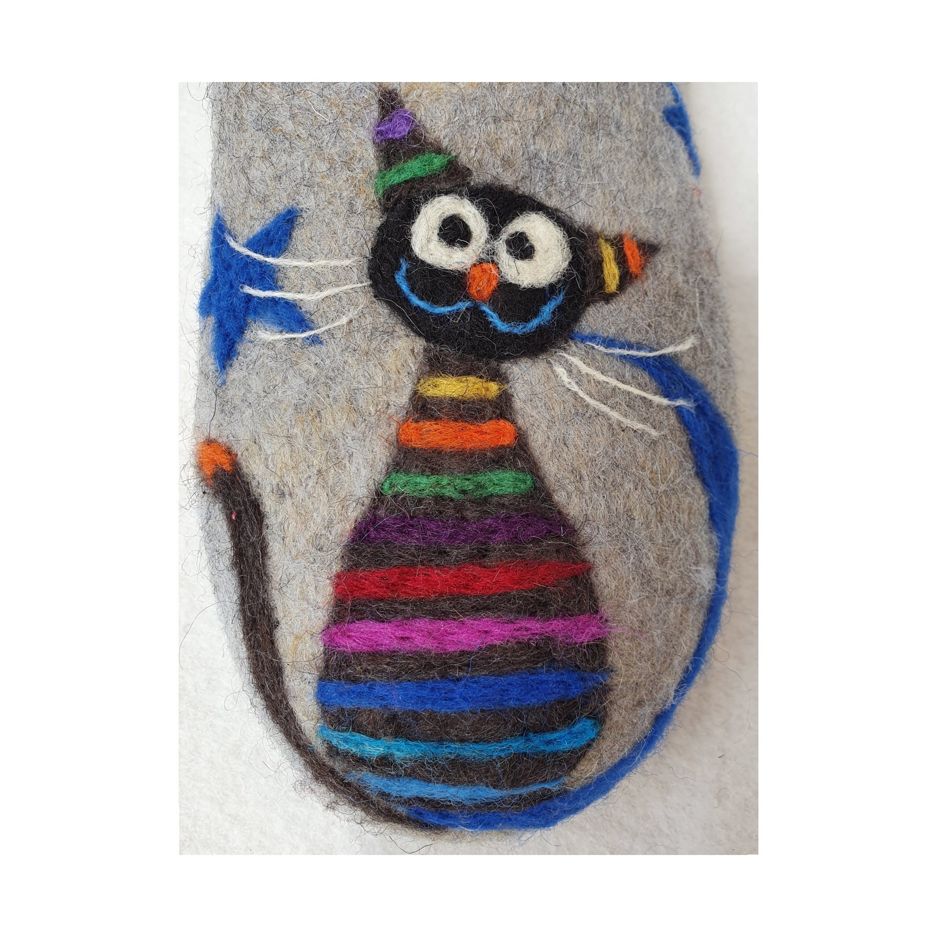 Ecofriendly natural Felted Slippers with cathouse shoes Etsy
