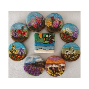 Felted soap,Flowers designed felted soap,a pair of soap