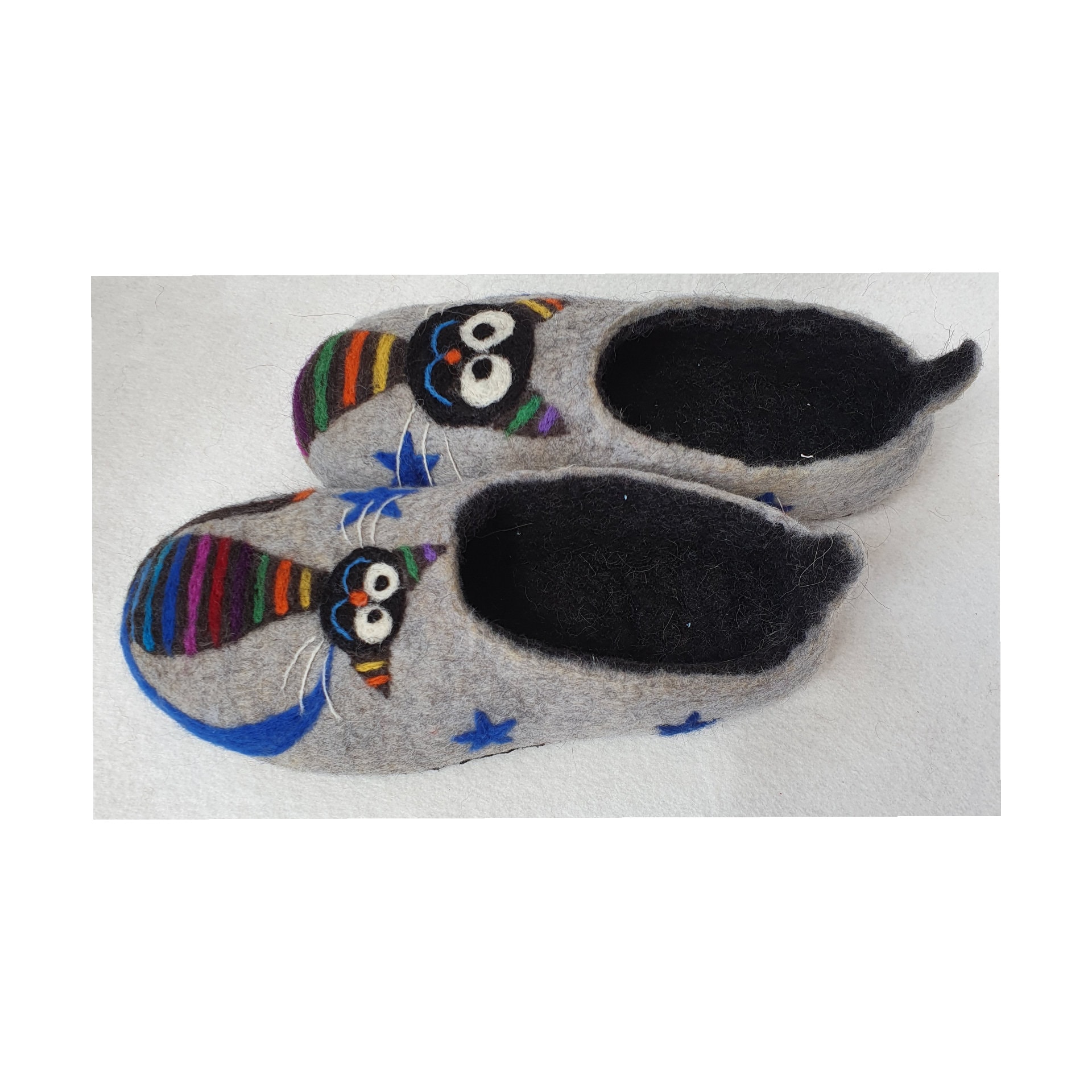 Ecofriendly natural Felted Slippers with cathouse shoes Etsy
