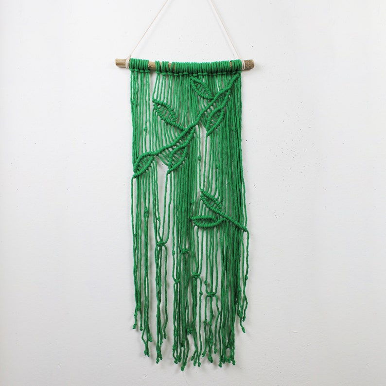 Green macrame wall hanging Boho Decor Woven Wall Hanging Etsy