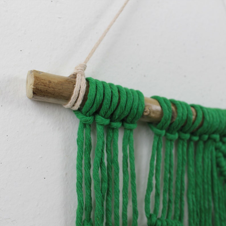 Green macrame wall hanging Boho Decor Woven Wall Hanging Etsy